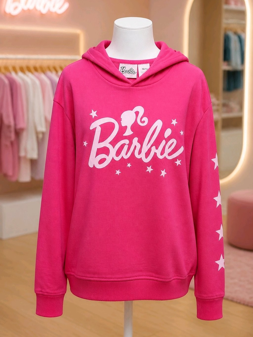 Barbie Girls' Pink Logo Hoodie
